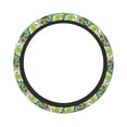 thumbnail image 2 of Kll Car Steering Wheel Cover, Universal 15 Inch, Soft Elastic And Comfortable,Car Accessories Decorations-Watercolor Green Tropical, 2 of 7