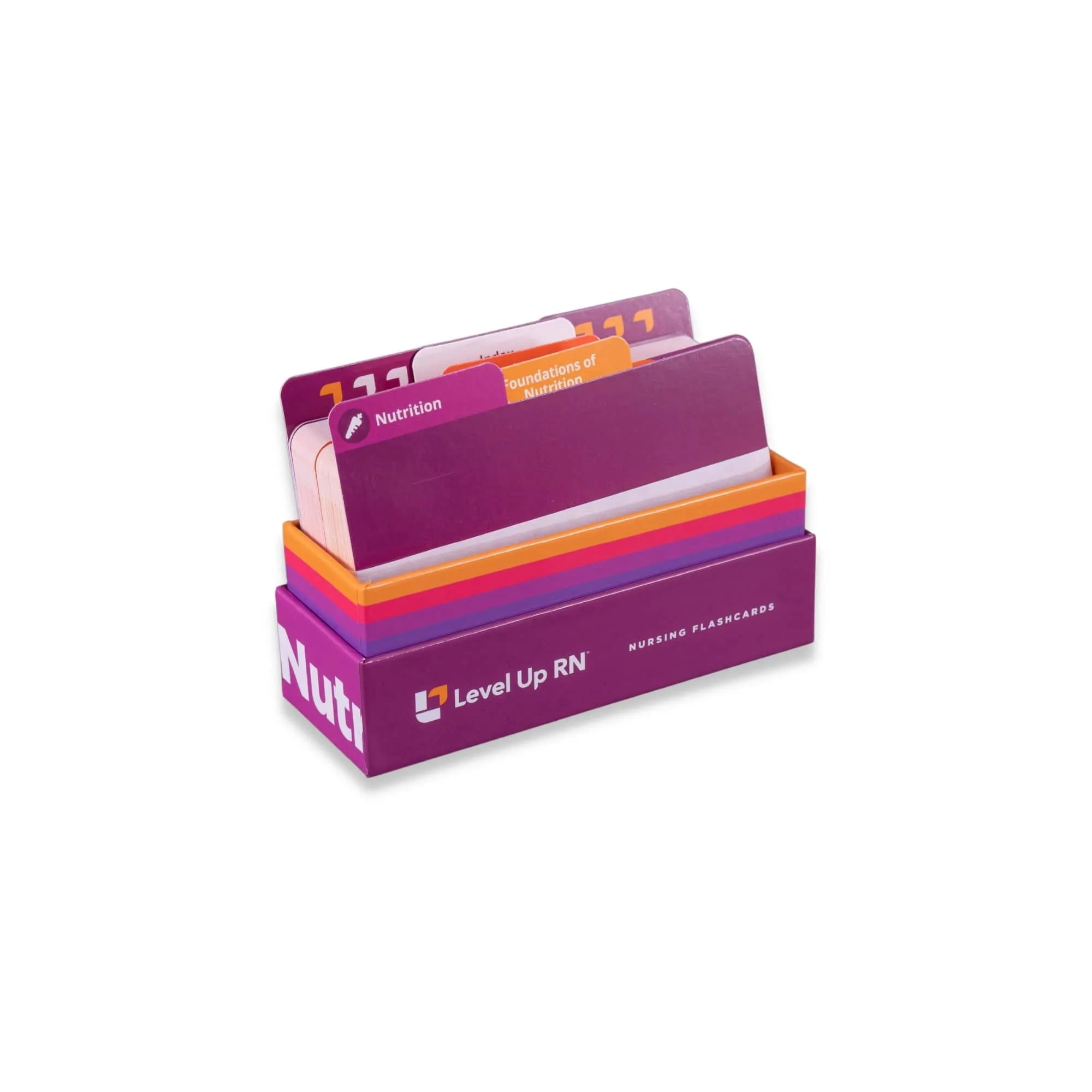 Level UP RN Nutrition LPN RN Review Flash Cards-Essential for Nursing School (82 Cards)