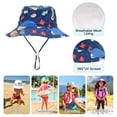 thumbnail image 5 of American Trends UPF 50+ Baby Boy Sun Hat Sun Protective Cute Wide Brim Summer Kids Beach Bucket Hats Toddler Sun Hats for Girls Boys, 5 of 6