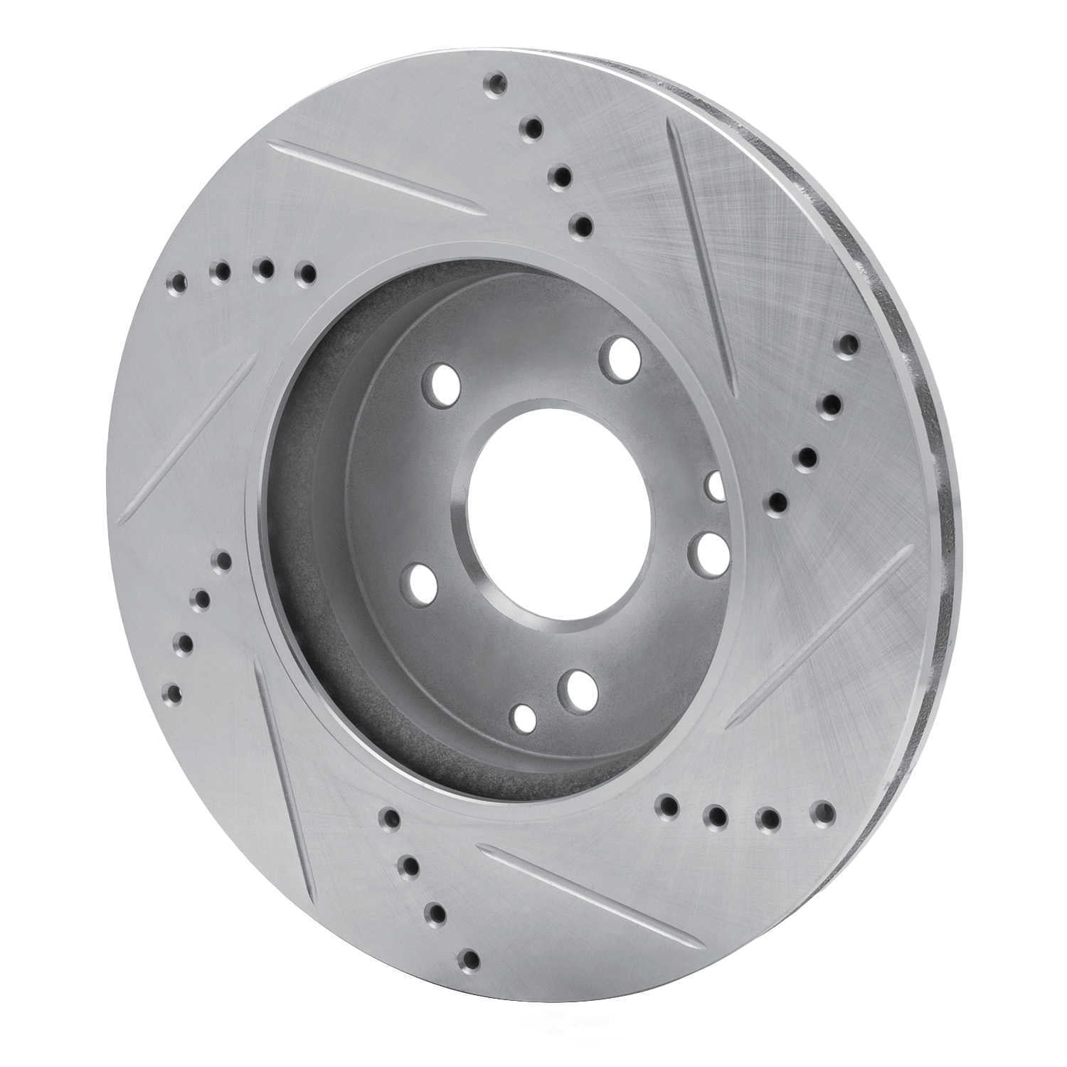 Dynamic Friction Company 631-63047L DFC Brake Rotor - Drilled And Slotted - Silver