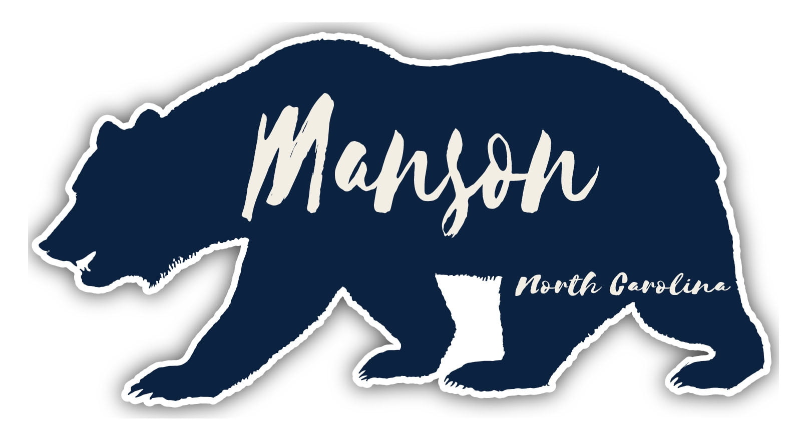 Manson Washington Souvenir 4Inch Vinyl Decal Sticker Bear Design