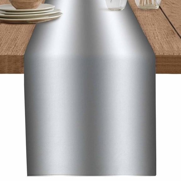 nqOlkjepod Grey White Table Runner 72 Inches Long Farmhouse Dress Scarves, Gray Farmhouse Modern Rustic Dining Tablerunner for Coffee Table/Kitchen Island/Party Décor, 16" x 72"