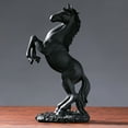 thumbnail image 6 of 12.2 inches Standing Horse Resin Statue Horse Art Figurine Decorative Home Office Decor Ornaments for Desk Bookshelf Cabinet to Attract Luck and Wealth, 6 of 7