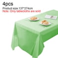 thumbnail image 2 of 4Pack Plastic Tablecloths 54" x 108" Party TableCloths Disposable for Party Birthdays Weddings Christmas Buffet Table, 2 of 5