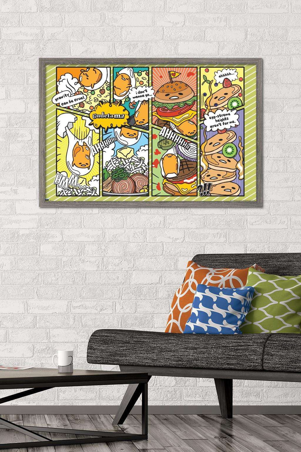 Gudetama - Food Wall Poster, 22.375" x 34", Framed
