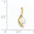 thumbnail image 2 of 14k Yellow Gold Diamond & FW Cultured Pearl (7x17mm) Pendant / Charm, 2 of 2