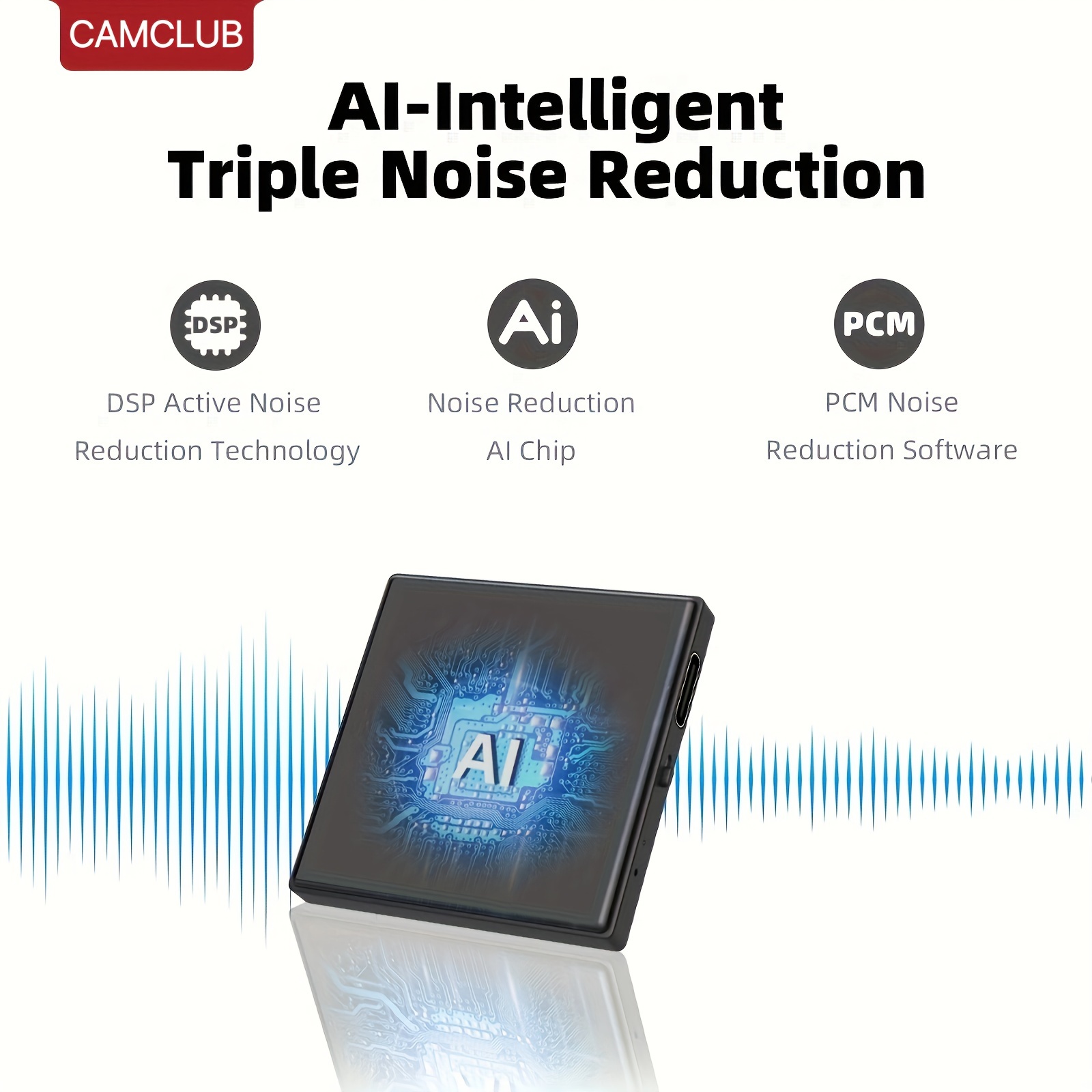 64GB Voice Recorder with AI Triple Noise Reduction, 750 Hours Storage, Voice-Activated Recorder for Lectures, Meetings, Interviews