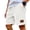 BBD55-White, variant on VV AVEORS Mens Corduroy Shorts Casual Elastic Waistband Big And Tall Shorts Solid Color Lightweight Work Short With Pockets White 3XL