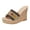 Black, variant on Ethnic Platform Wedge Slides Sandals for Women Bohemian Beach Casual Leopard Slip on Chunky Heels Open Back Dress Slippers Brown Size 7