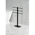 thumbnail image 2 of Kingston Brass CCS6020 Edenscape Freestanding Stainless Steel T-Shape Towel Holder, Matte Black, 2 of 3