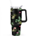 thumbnail image 2 of Cactus 40 Oz Tumbler with Handle Lid and Straw, Stainless Steel Double Walled Vacuum Insulated Cup, Cute Anniversary Wedding Birthday Gifts Tumbler for Women Men Friends Outdoor Indoor, 2 of 7