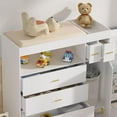 Changing Table with Drawers, White Drawer Dresser,Changing Table