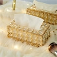 thumbnail image 6 of Crystal Tissue Box Cover Rectangular Paper Box Tissue Box Holder for Bedroom Bathroom Office, 6 of 7