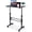 Black, variant on KLSMYHOKI Standing Desk Adjustable Height, Mobile Stand Up Desk with Wheels Small Computer Desk Rolling Desk, Portable Laptop Desk Rustic Standing Table Home Office Desks 16"x31.5" Height 27"-43.5"