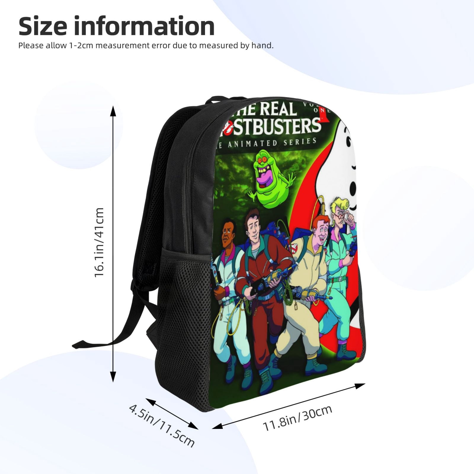 Waroost Youth Ghostbusters Backpack - Laptop Rucksack, 12.2x5.1x18 Inches, Lightweight Canvas, Allover Graphic Print - View #10