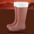 thumbnail image 4 of Womens Summer Tops, Fashion Casual Spring Summer Japanese Style Solid Color Waterproof High Top, Women's Rain Boots, 4 of 5