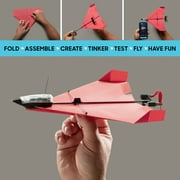 POWERUP 4.0 Smartphone Controlled Paper Airplane Kit, RC Controlled. Easy to Fly with Autopilot & Gyro Stabilizer. For Kids and Adults. DIY STEM Tool