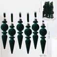thumbnail image 3 of Green Large Christmas Ornaments 6 Pack 17cm Irregular Flocked Tree Hanging Decor, Holiday Party Supplies, 3 of 6