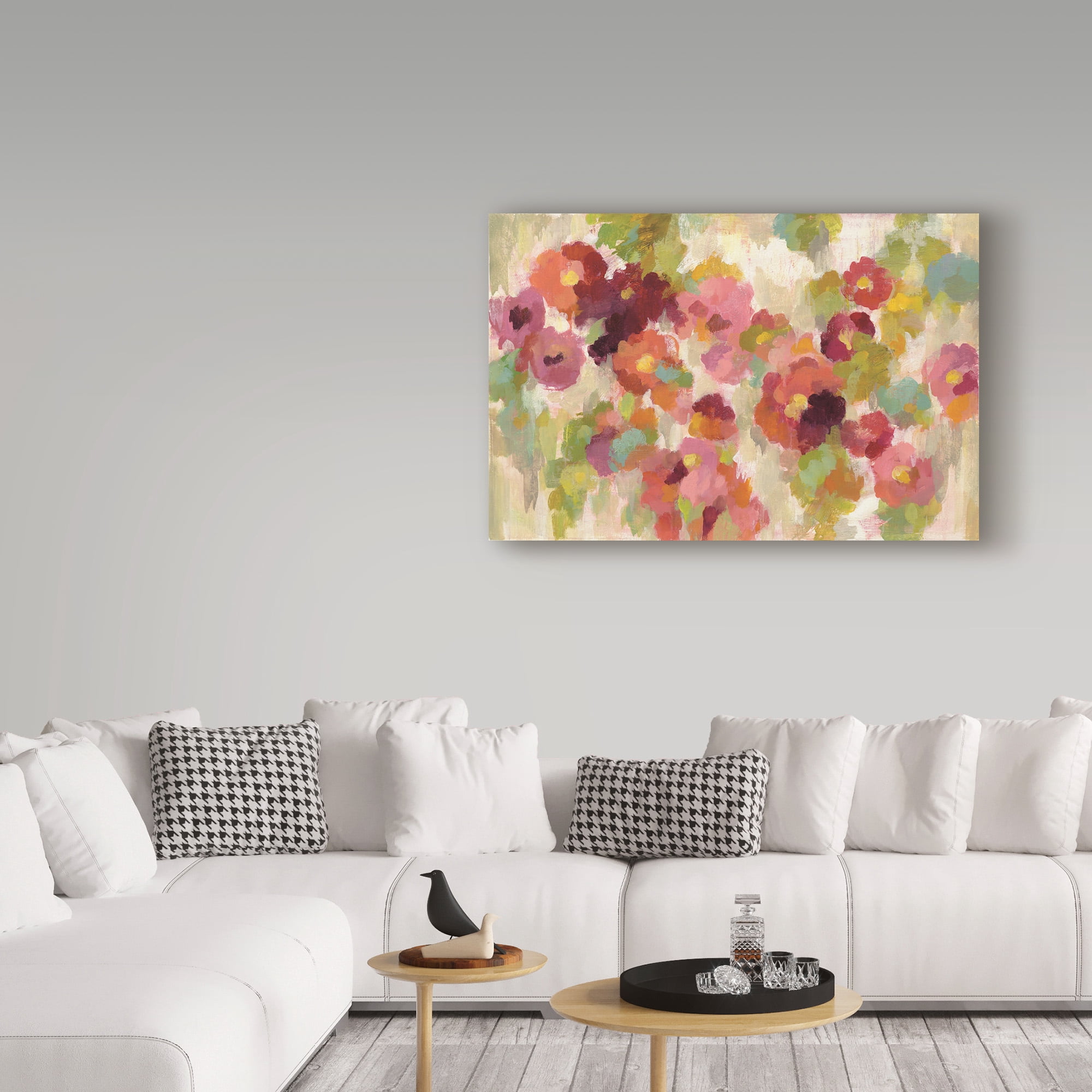 Trademark Fine Art 'Coral and Emerald Garden I' Canvas Art by Silvia Vassileva
