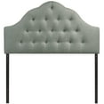 thumbnail image 3 of Modern Contemporary King Size Fabric Headboard, Grey Fabric, 3 of 4