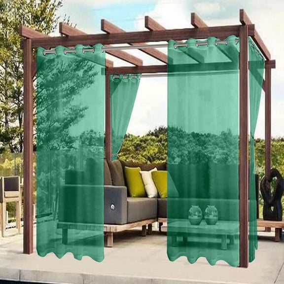 PONPRNGY Waterproof Indoor Outdoor Curtains for Patio-Privacy Sun Blocking Grommet Curtain Panel Weatherproof, UV Resistant Curtains for Gazebo, Front Porch, 52W x 84L Inch 1 Panel