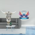 thumbnail image 2 of Arte colgante de pared con cabeza de toro tribal y estatua de cisne acrílico, centro de mesa para oficina, granja, dormitorio y decoración de estanter, 2 of 8