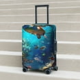 thumbnail image 5 of Uemuo Underwater Fish Turtle Printed Washable Luggage Cover - Fashion Suitcase Protector Fits 18-32 Inch Luggage -Large, 5 of 9