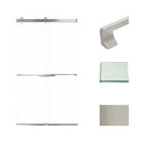 Transolid Brp488008c-J 80" High X 48" Wide Bypass Frameless Shower Door - Brushed