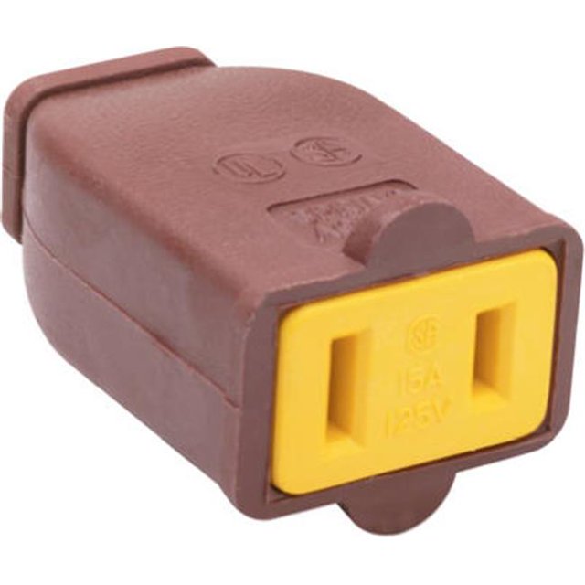 SA155CC10 Polarized Connector, 15A, Brown