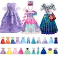 thumbnail image 2 of Disney Encanto Mirabel Isabella bebé niñas dulce vestido de caramelo Frozen Elsa niños fiesta de Halloween disfraz vestido de baile Cosplay ropa 4T Gao Jinjia LED, 2 of 2