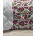 thumbnail image 3 of Flowers Down Alternative Comforter, Abstract Style Pastel Toned Floral Petals Bouquets Retro Themed Royal, Microfiber Quilt for All Season, 5 Sizes, Dark Magenta Pale Pink, by Ambesonne, 3 of 3
