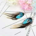thumbnail image 2 of Lancharmed Silver Plated Hypoallergenic Earrings for Womens,Blue Feather Earring Gifts 2025 Women, 2 of 4