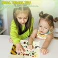thumbnail image 4 of LINFANG Busy Board with LED Light Up Switch Wood Toddler Toys Educational Toddler Busy Board Portable Light Up Busy Board Sturdy Light Up Switch Board for Kids, 4 of 9