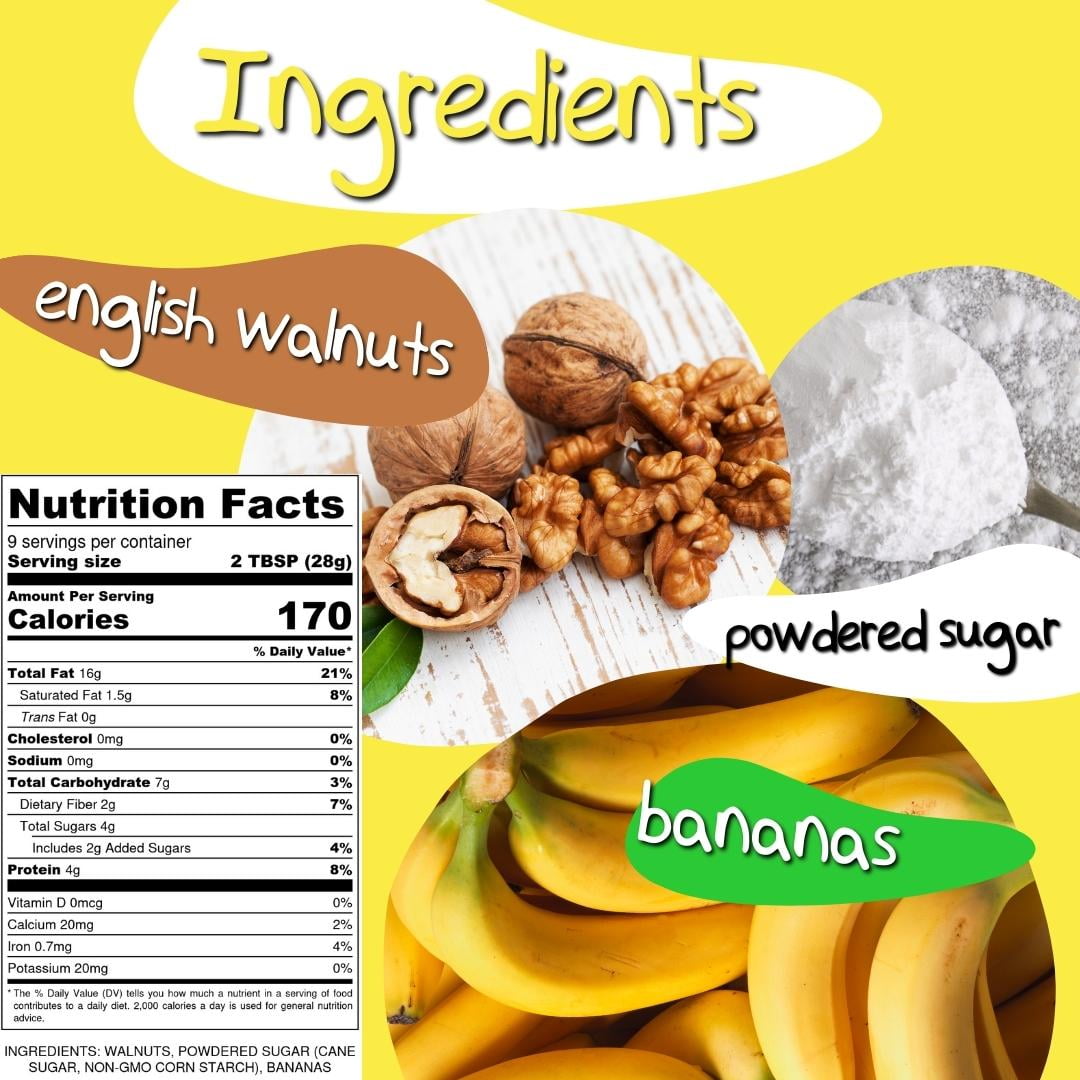(6 pack) Crazy Go Nuts Cgn Banana Walnut Butter