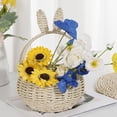 thumbnail image 4 of MERRYHAPY Beige Woven Flower Basket with Handle, Lightweight Paper Craft Storage and Decorative Basket, 12 x 10 x 8 Inches, 4 of 8