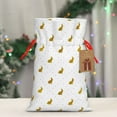 thumbnail image 4 of Fuzoiu Gold Rabbit Print Christmas Gift Bag,Burlap Gift Bag with Drawstring Closure & Hang Tag,Perfect for Holidays, Birthdays, and Special Occasions-Small, 4 of 5