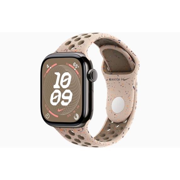 Restored Apple Watch Series 10 GPS + Cellular 46mm Slate Titanium Case with Desert Stone Nike Sport Band (Refurbished)