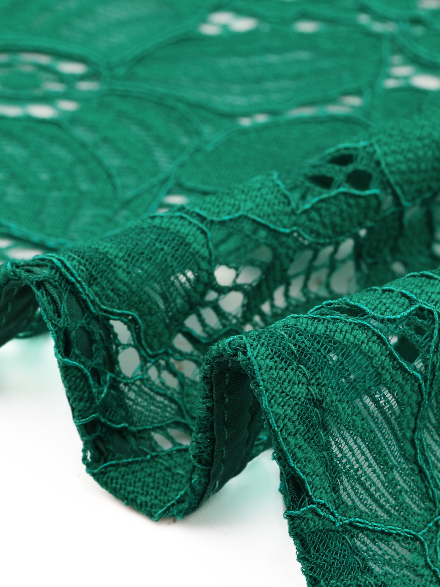 DARING DIVA Plus Size Lace Crochet Sheer Kimono Cover Up Cardigan 1X Green