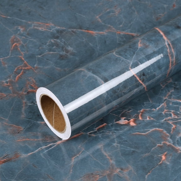 VEELIKE Thick Slate Blue Marble Contact Paper for Countertops Waterproof Self Adhesive Marble Contact Paper for Kitchen Marble Wallpaper for Kitchen Vinyl Wrap for Bathroom Cabinets 15.7''x118''