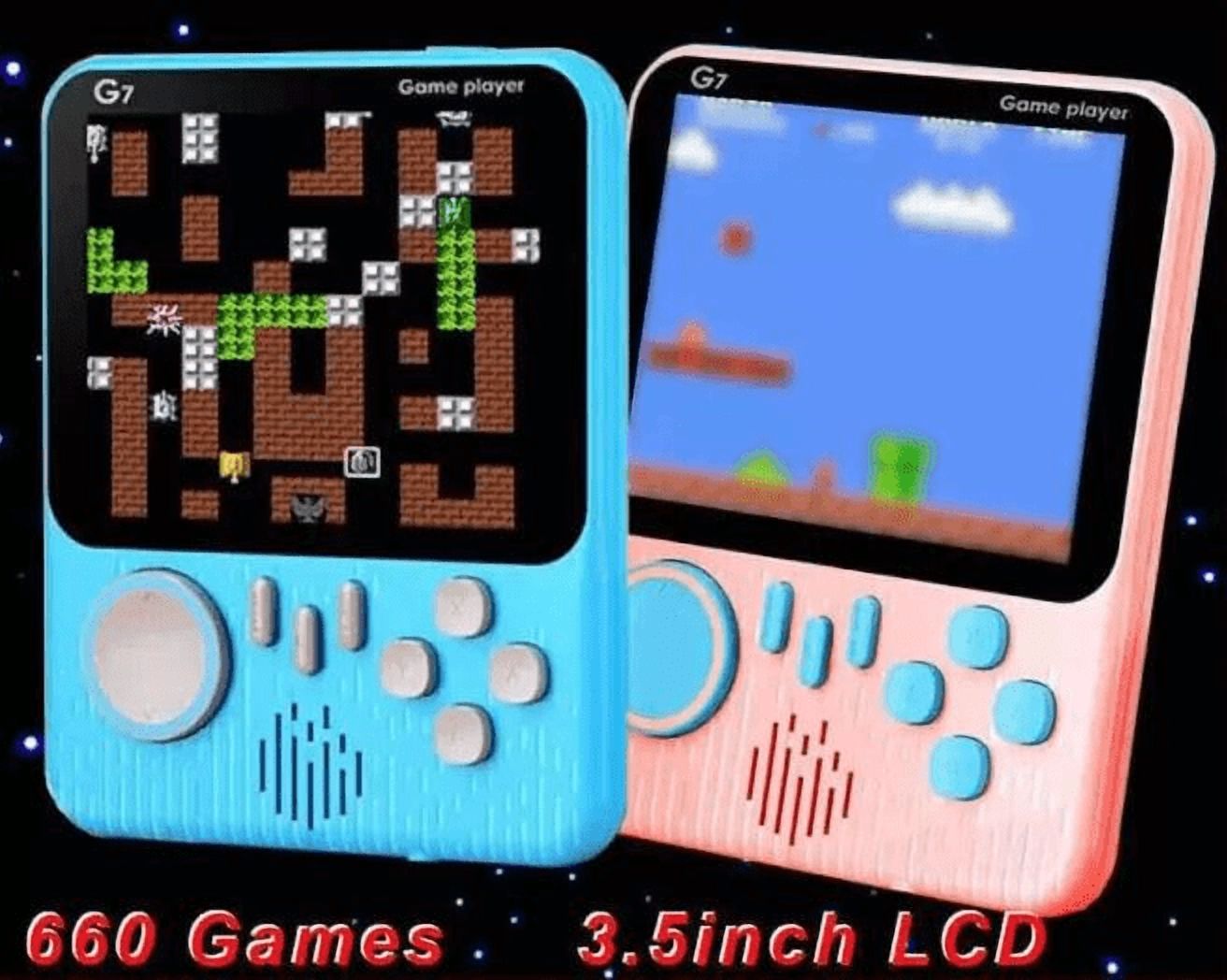 Portable Game Console 600 Classic Games 3.5" Screen Green