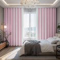 thumbnail image 2 of Pink White Stripe Blackout Curtains for Bedroom/Living Room, Pinch Pleated Black Out Curtains, Modern Rustic Vertical Striped Room Darkening Window Drapes with Hooks 2 Panels, 39"x70", 2 of 8
