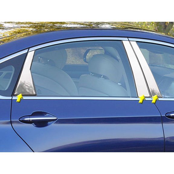 Stainless Steel Pillar Trim 6Pc Fits 2015-2016 Hyundai Genesis PP15346 QAA