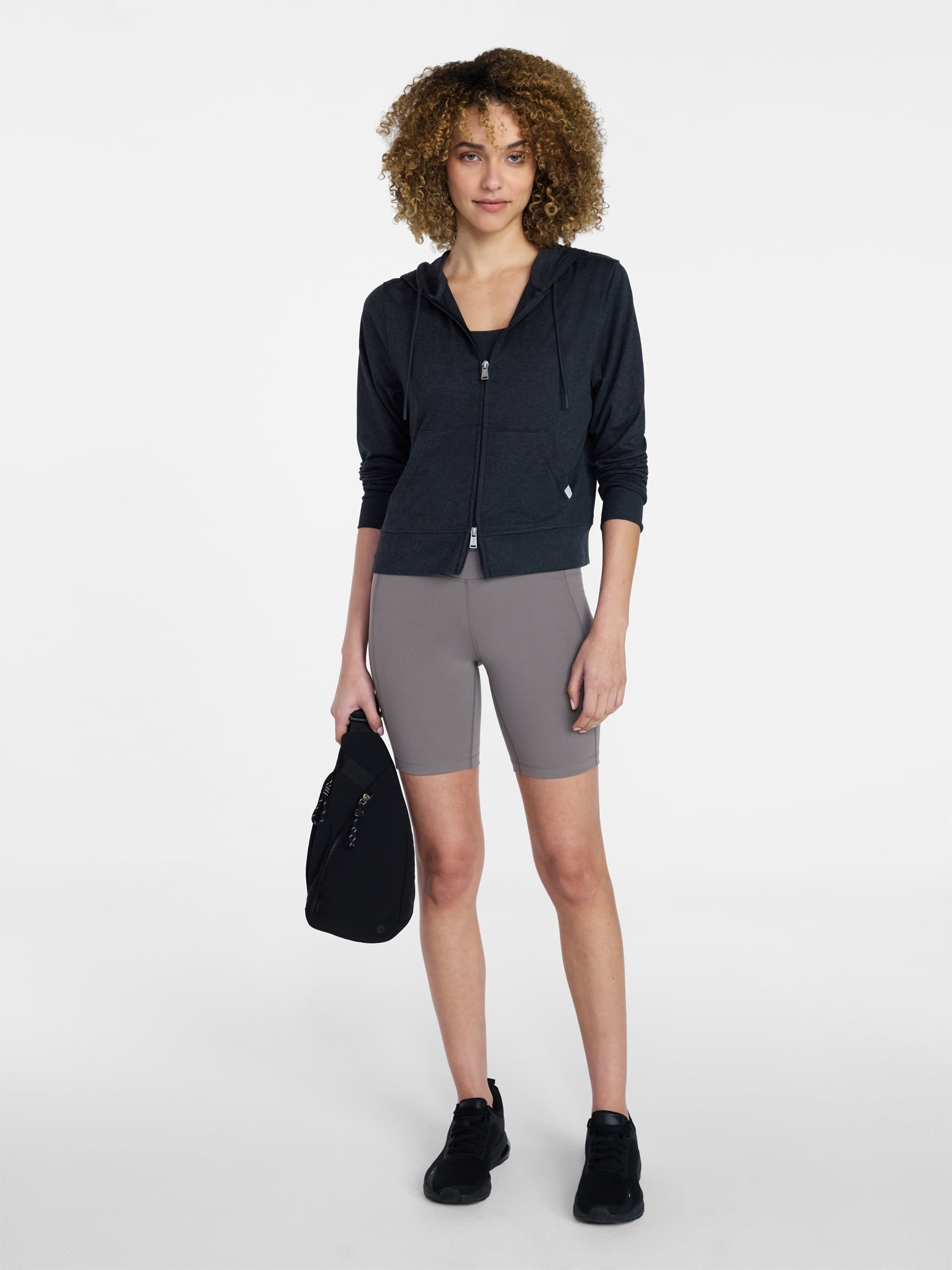 Athletic Works Women's and Women's Plus High Rise Bike Shorts, 7" Inseam, Size XS-4X