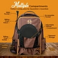 thumbnail image 5 of Huntley Equestrian Heavy Duty Nylon Exterior Storage Fabric Backpack Adjustable Shoulder Straps-Brown, 5 of 9