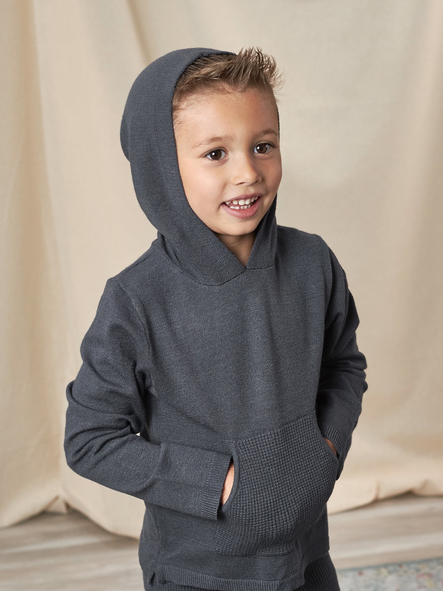 Modern Moments by Gerber Toddler Boys or Girls Unisex Sweater Knit Hoodie and Active Pant, 2pc Outfit Set (12M-5T)