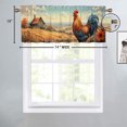 thumbnail image 4 of Rooster Curtains Valances for Home Decor Farm Animal Vintage Autumn Farmhouse Rustic Barn Country Window Treatment for Living Room Bedroom Bathroom 54 by 18 in, 1 Panel, 4 of 6