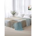 thumbnail image 6 of Twin Flat Sheet 66"x96", Blue Beige Soft Lightweight Bedding Flat Sheets Only, Modern Abstract Color Blocks Brushed Microfiber Top Bed Sheet, Breathable StainResistant Bedsheets, 6 of 9