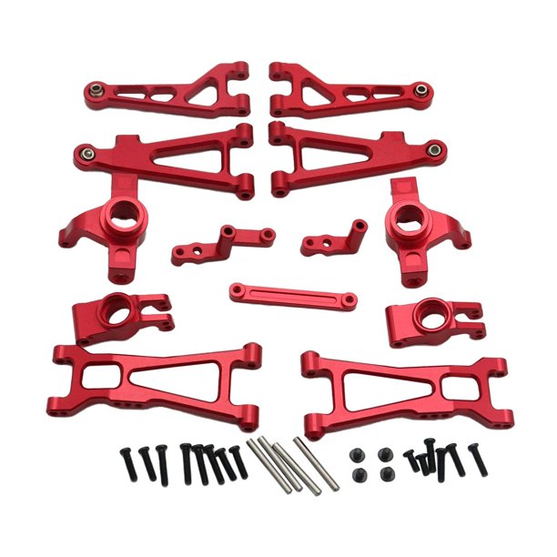 Accesorios de Actualización de Metal 1/16 Reemplazo de Piezas de Automóvil de Control Remoto Piezas de Reparación de Aluminio para 16208 16209 Profesi Rojo