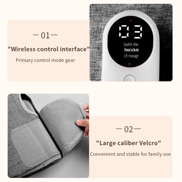 maskred Improved Circulation Leg Massager Rechargeable Muscle Relief Pressure Leg Massager Calf Gray
