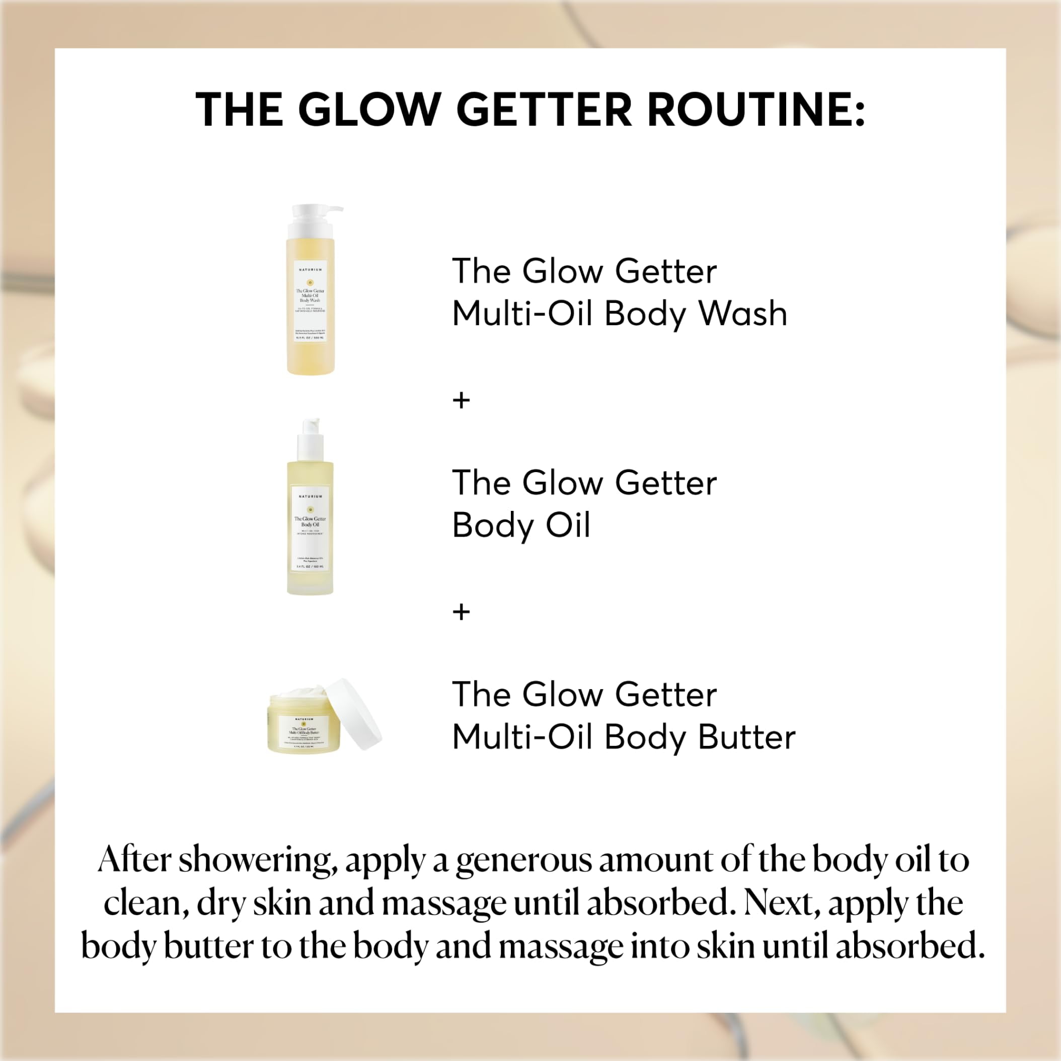 Naturium The Glow Getter Body Oil, Multi-Oil for Intense Nourishment, Hydrating & Moisturizing Formula, 3.4 fl oz